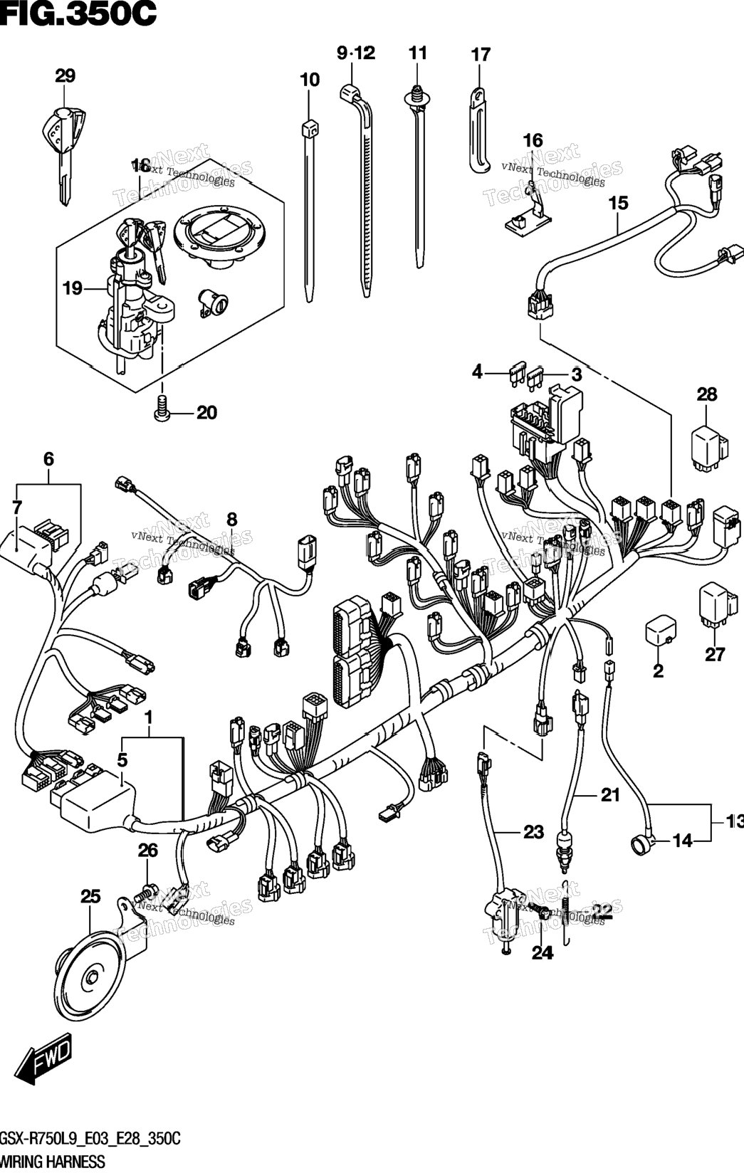 Wiring Harness (Gsx-R750l9 E33)