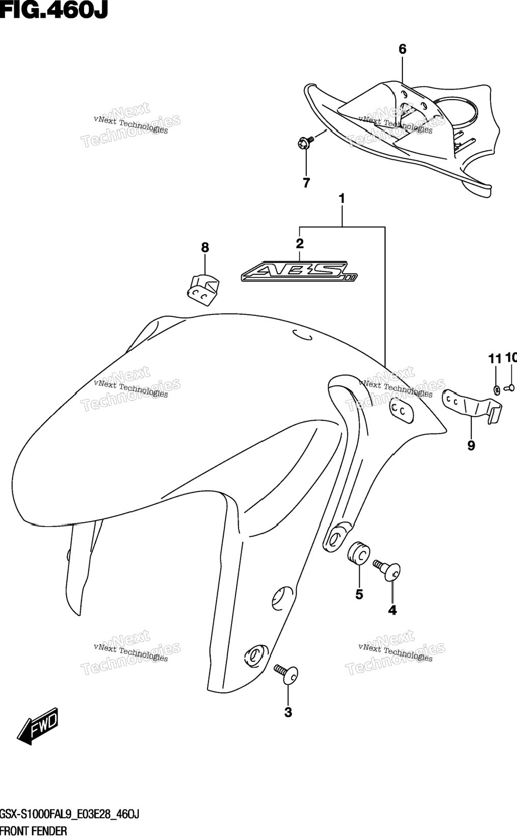 Front Fender (Gsx-S1000fzal9 E33)