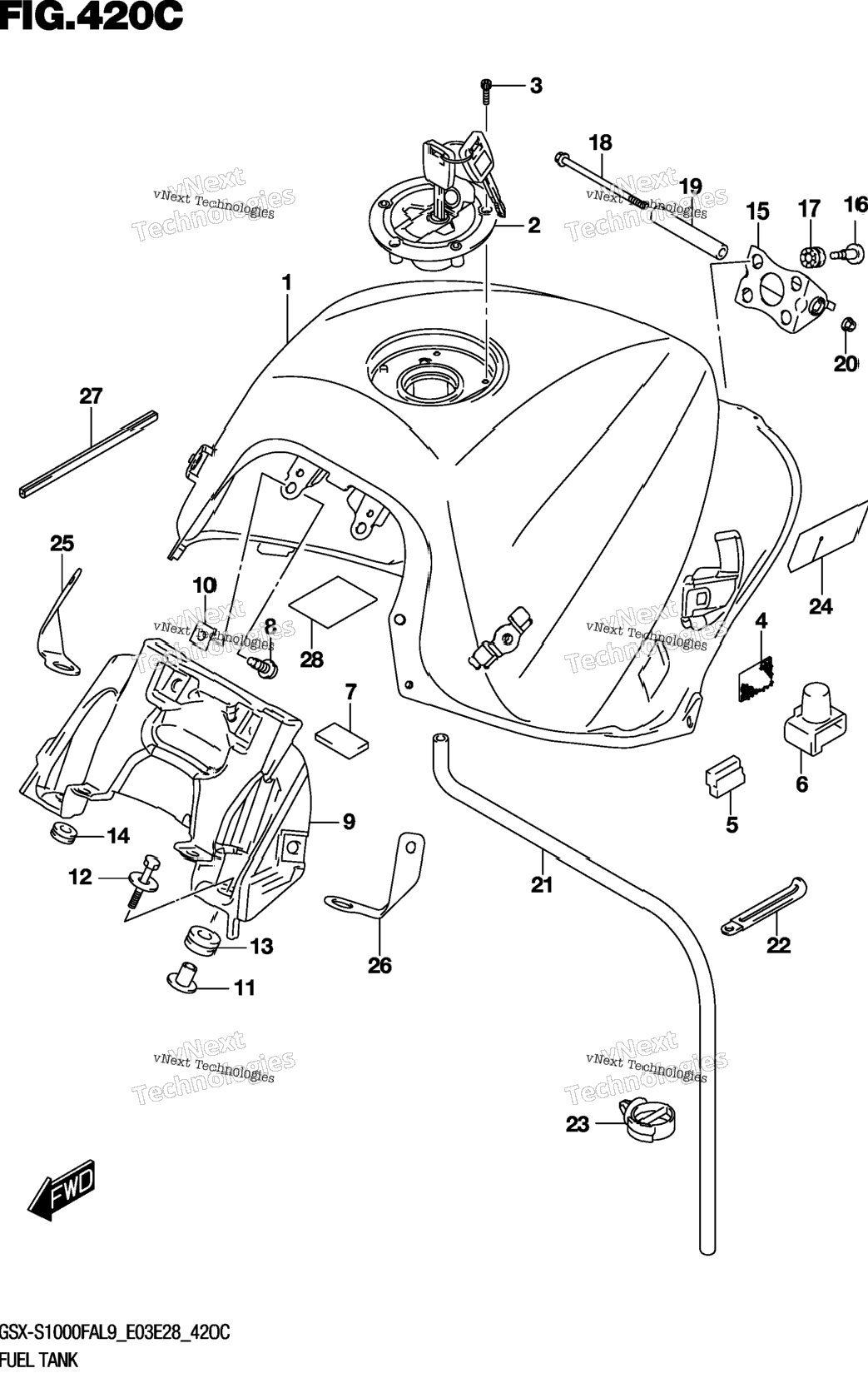 Fuel Tank (Gsx-S1000fal9 E33)
