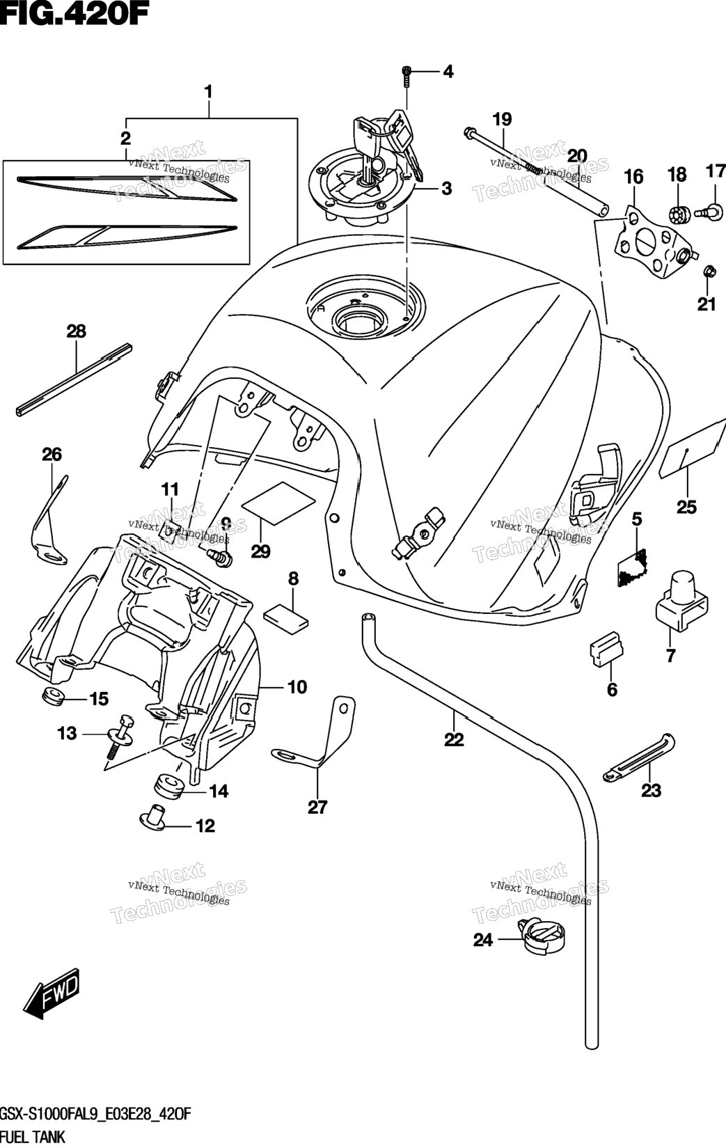 Fuel Tank (Gsx-S1000fyal9 E33)