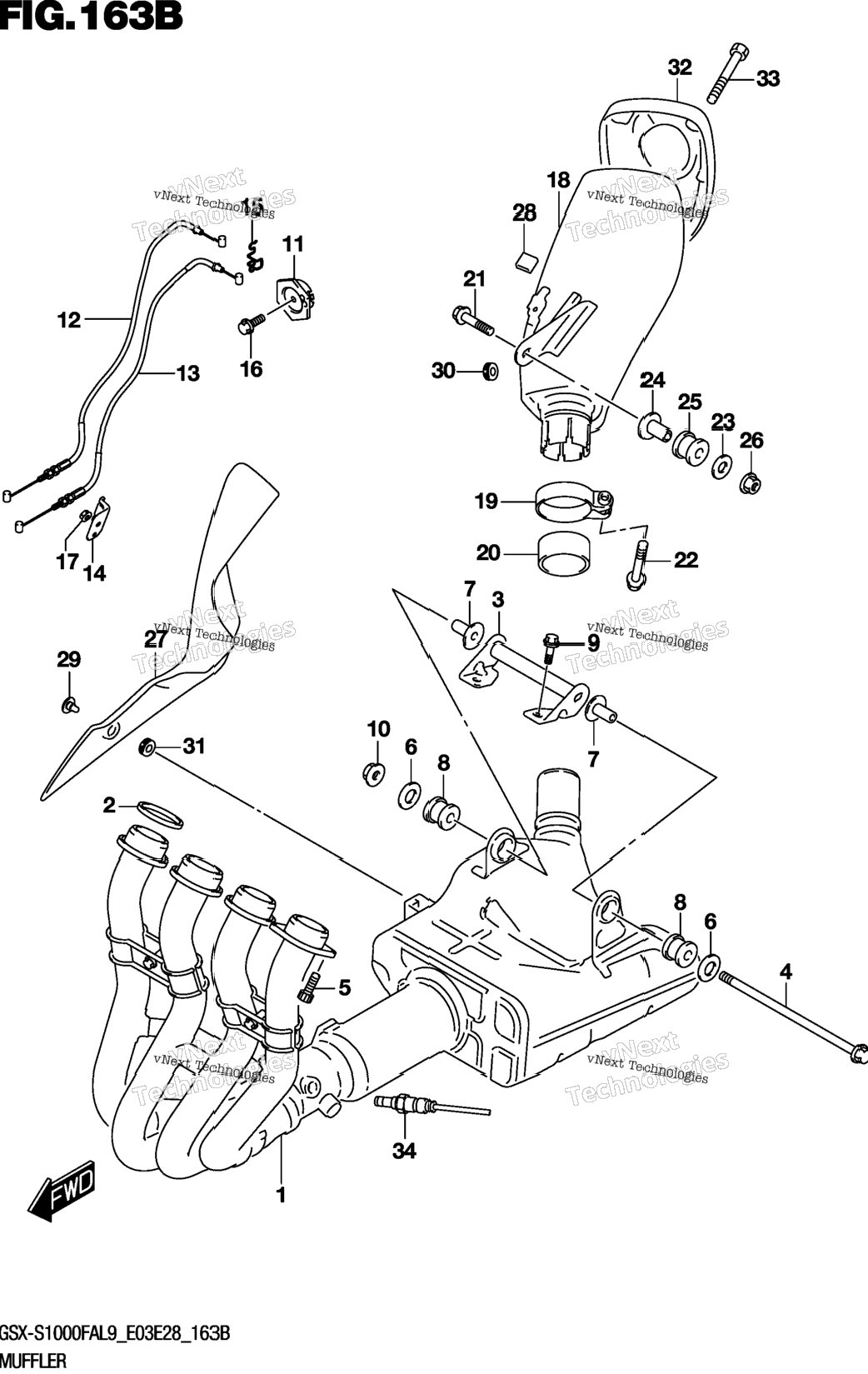 Muffler (Gsx-S1000fal9 E28)