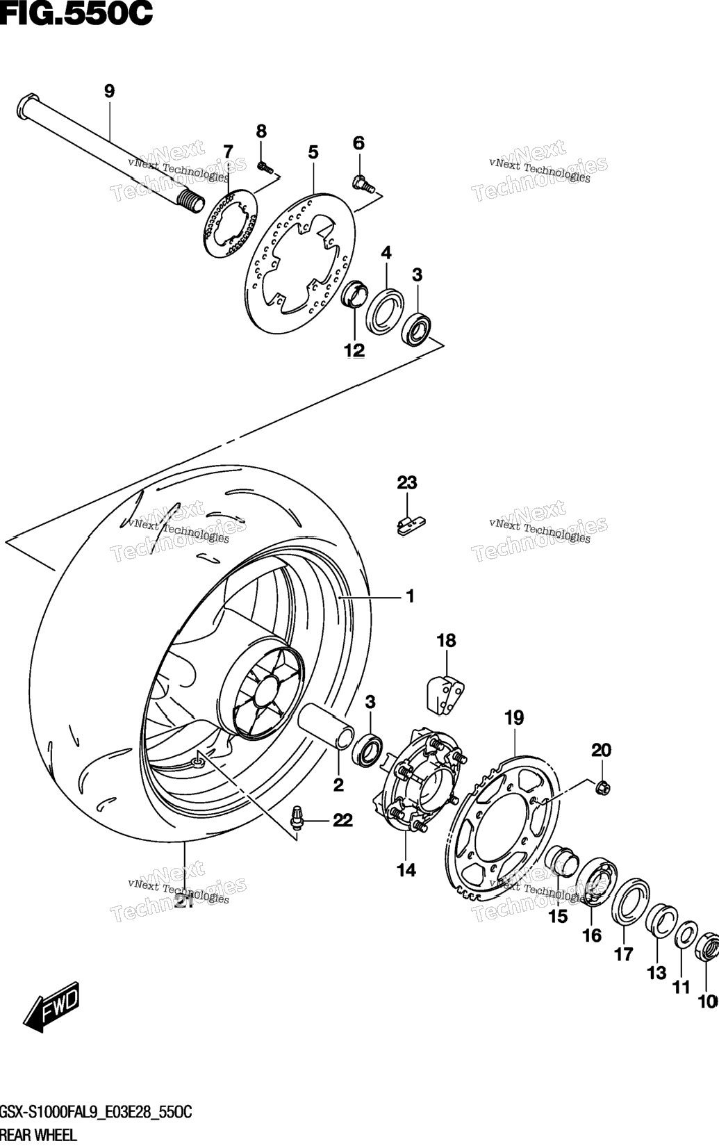 Rear Wheel (Gsx-S1000fal9 E33)
