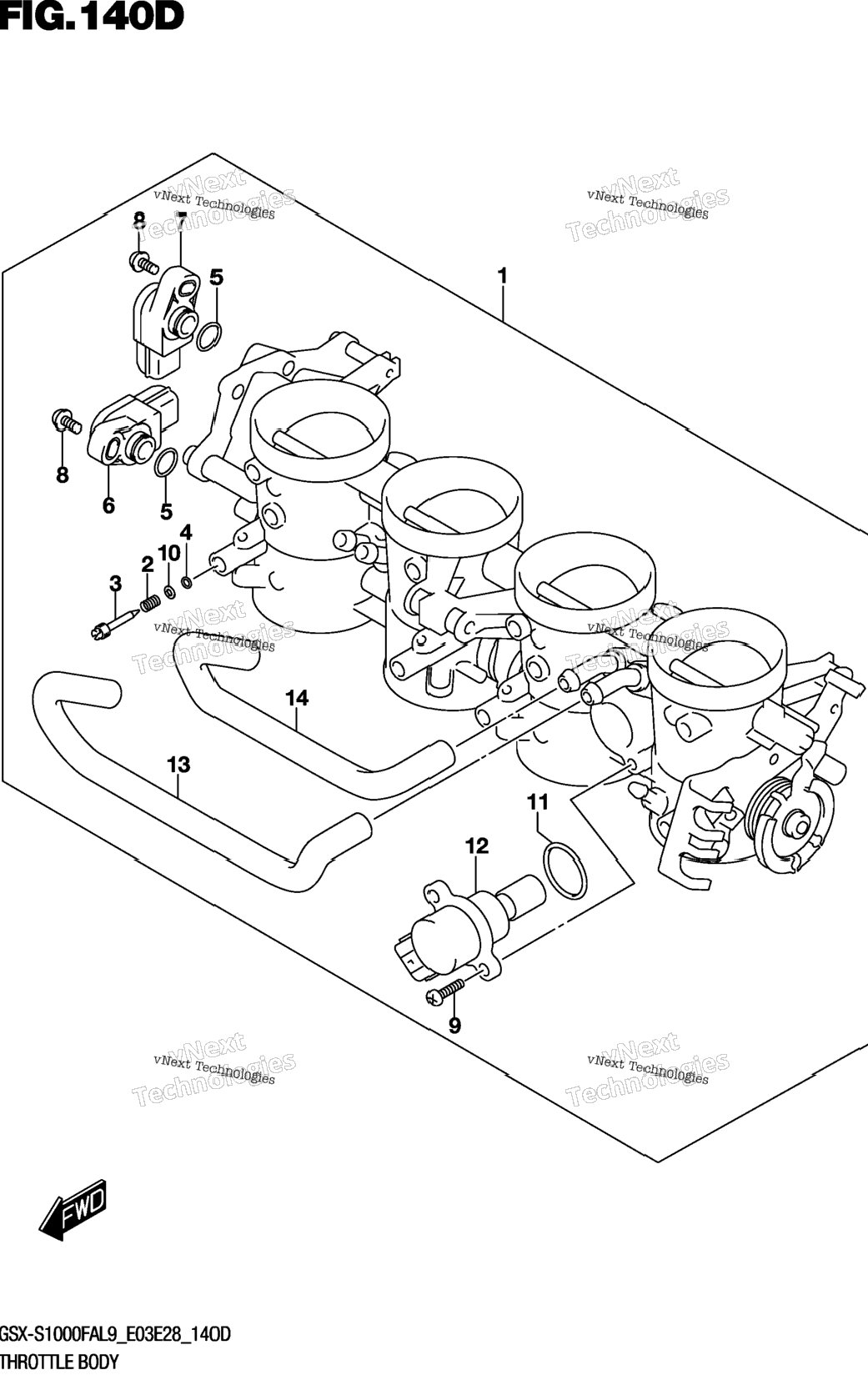 Throttle Body Gsx-S1000fyal9 E03)