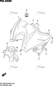 Fuel Tank Front Cover Gsx-S1000fyal9 E03)