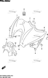 Fuel Tank Front Cover (Gsx-S1000fzal9 E33)