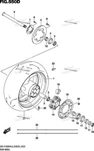 Rear Wheel Gsx-S1000fyal9 E03)