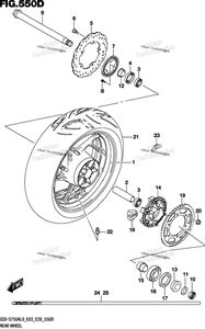 Нажмите для увеличения Rear Wheel (Gsx-S750yal9 E28)