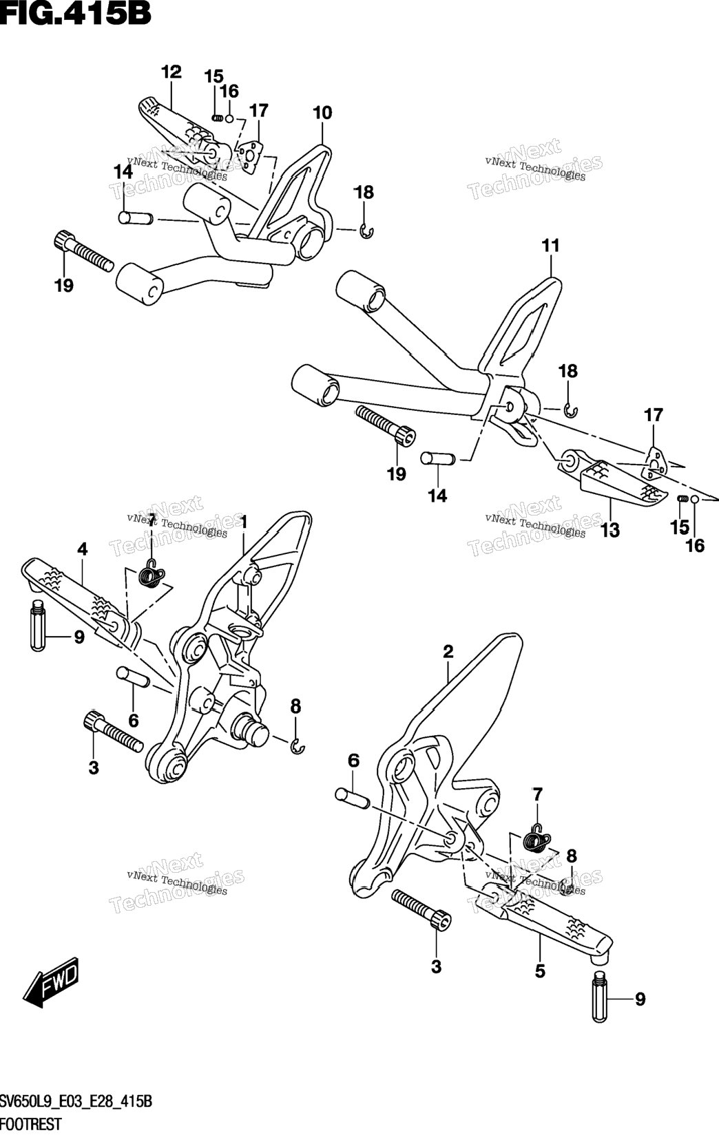 Footrest (Sv650l9 E33)