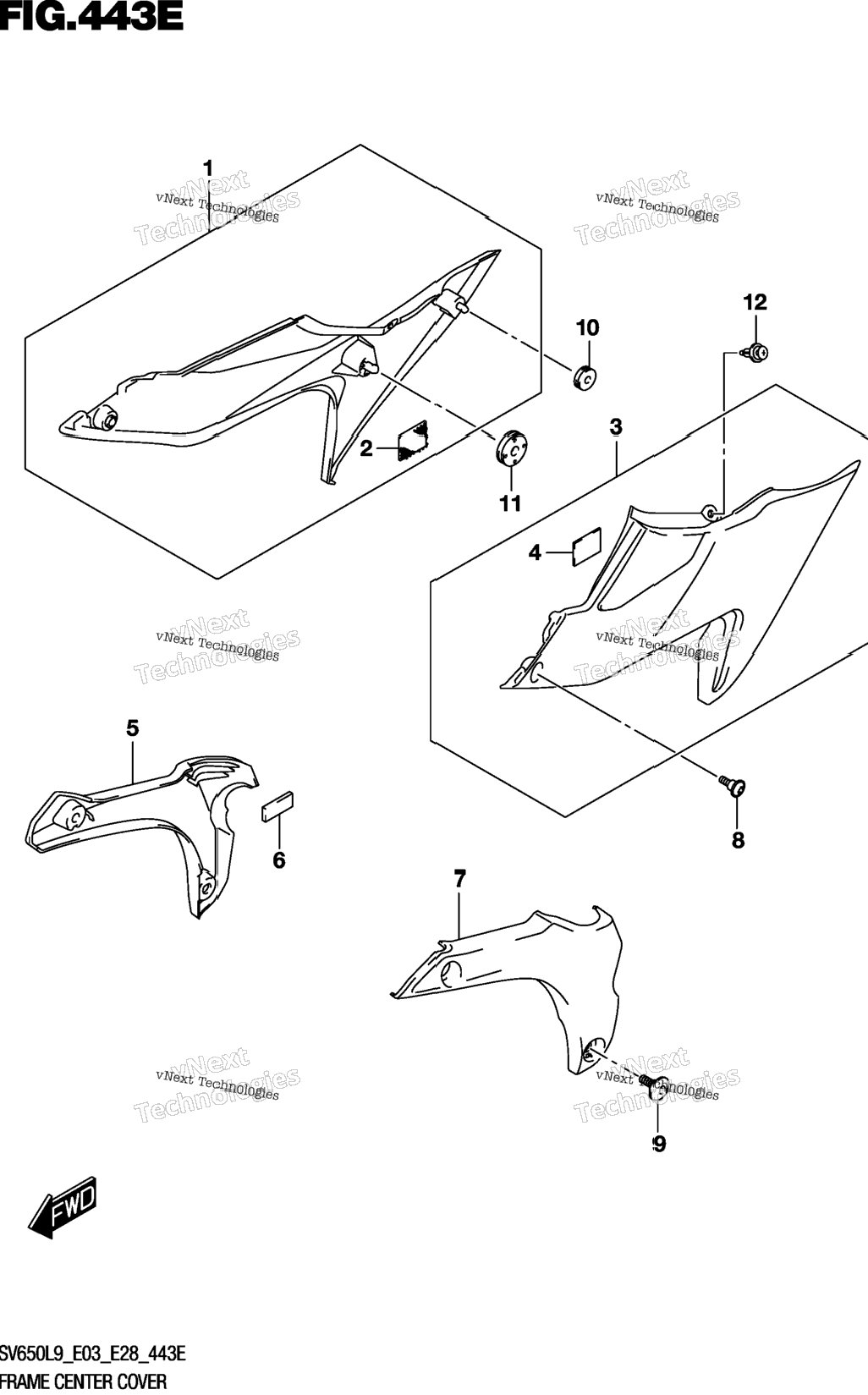 Frame Center Cover (Sv650xal9 E28)