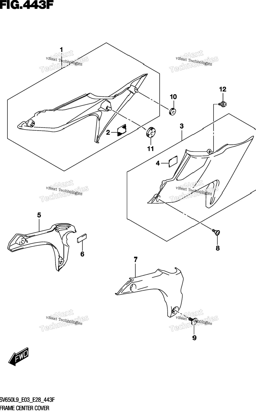 Frame Center Cover (Sv650xal9 E33)
