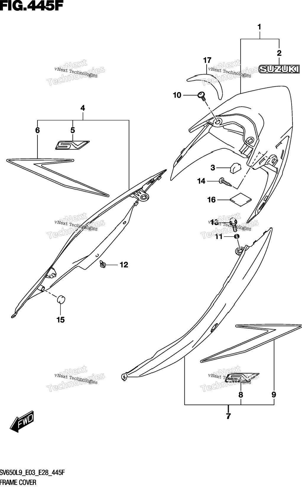 Frame Cover (Sv650al9 E28) (For Agt)