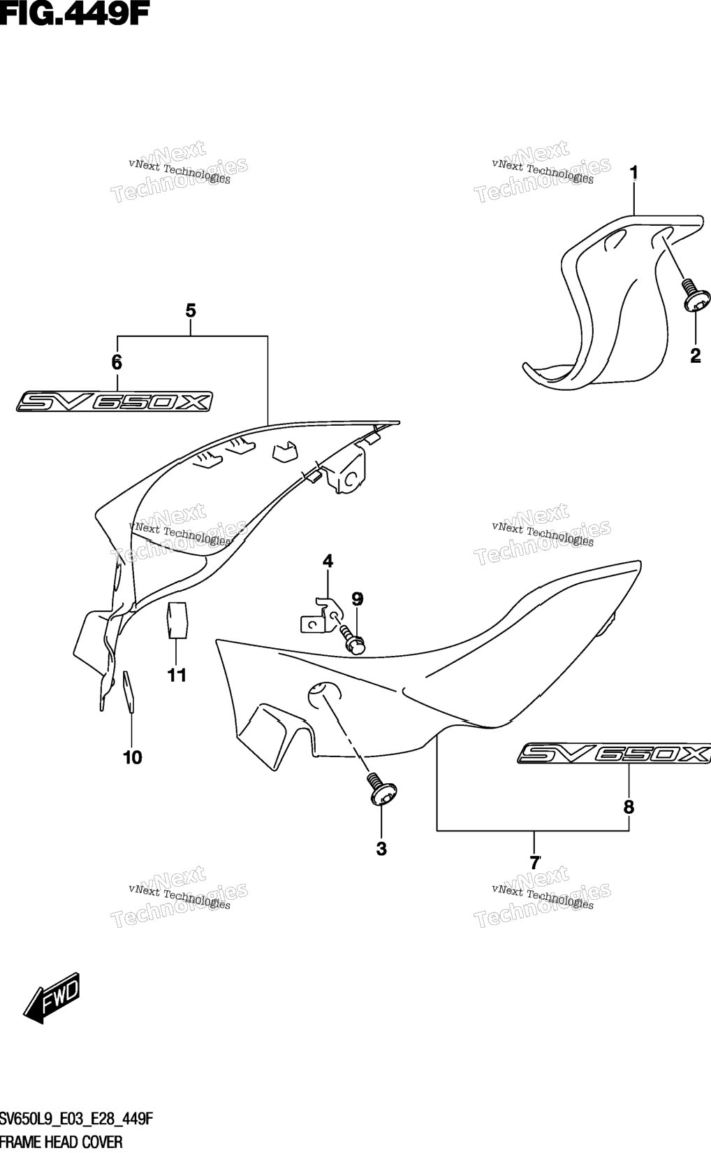 Frame Head Cover (Sv650xal9 E33)
