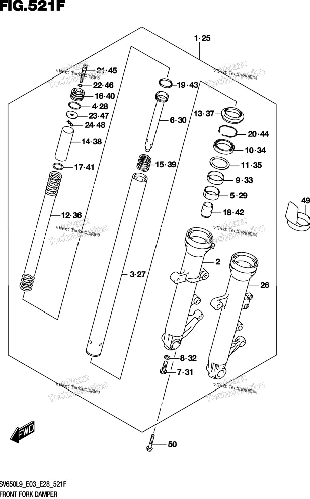 Front Fork Damper (Sv650xal9 E33)