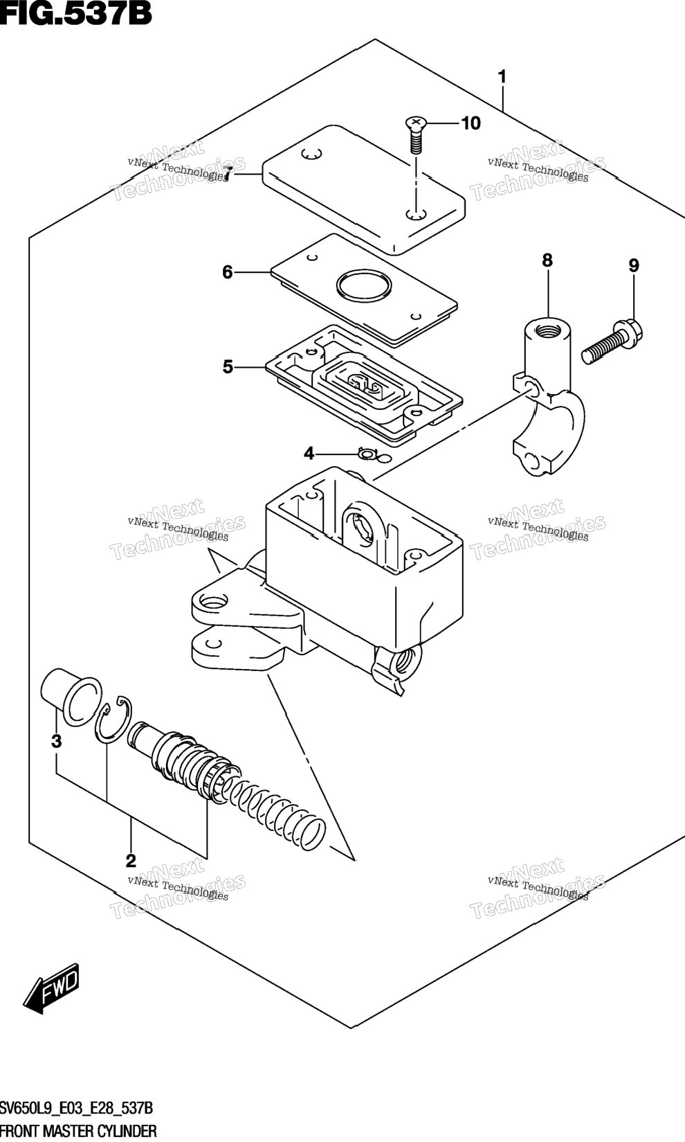 Front Master Cylinder (Sv650l9 E33)