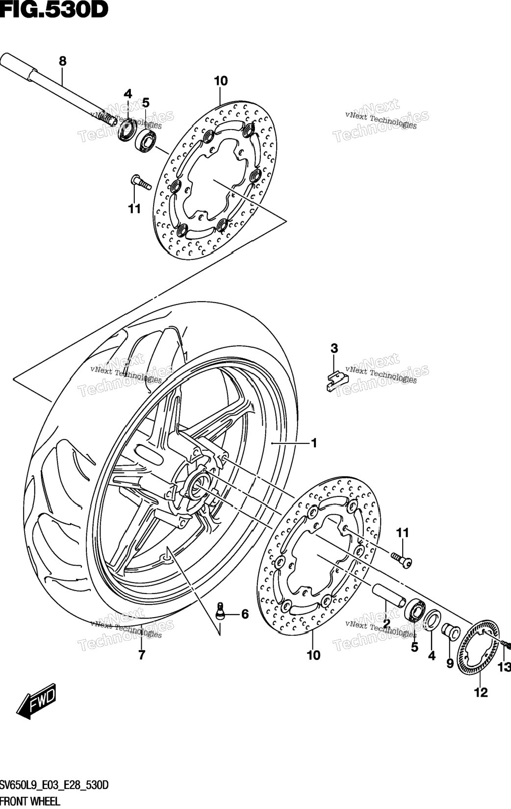 Front Wheel (Sv650al9 E33)