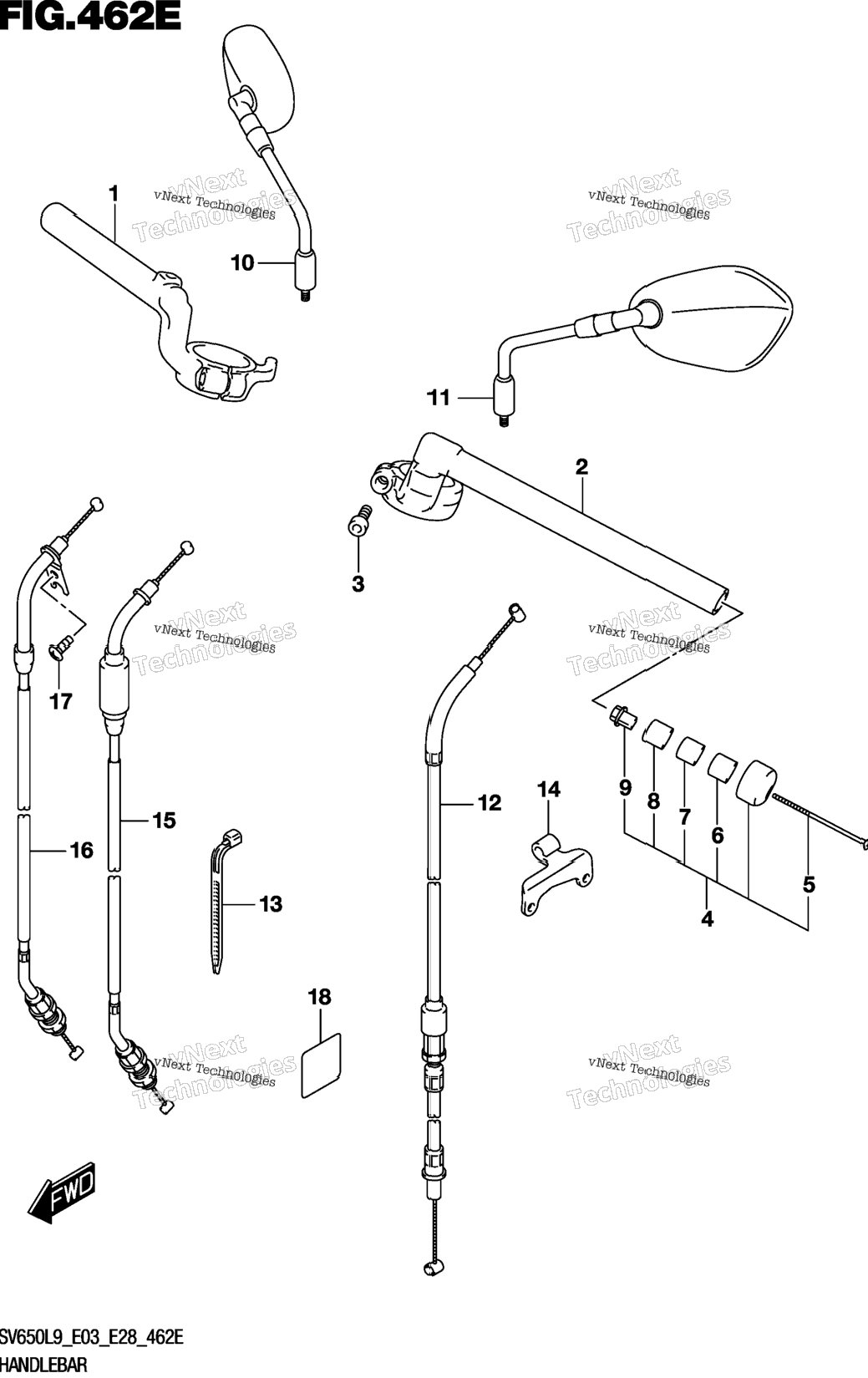 Handlebar (Sv650xal9 E28)