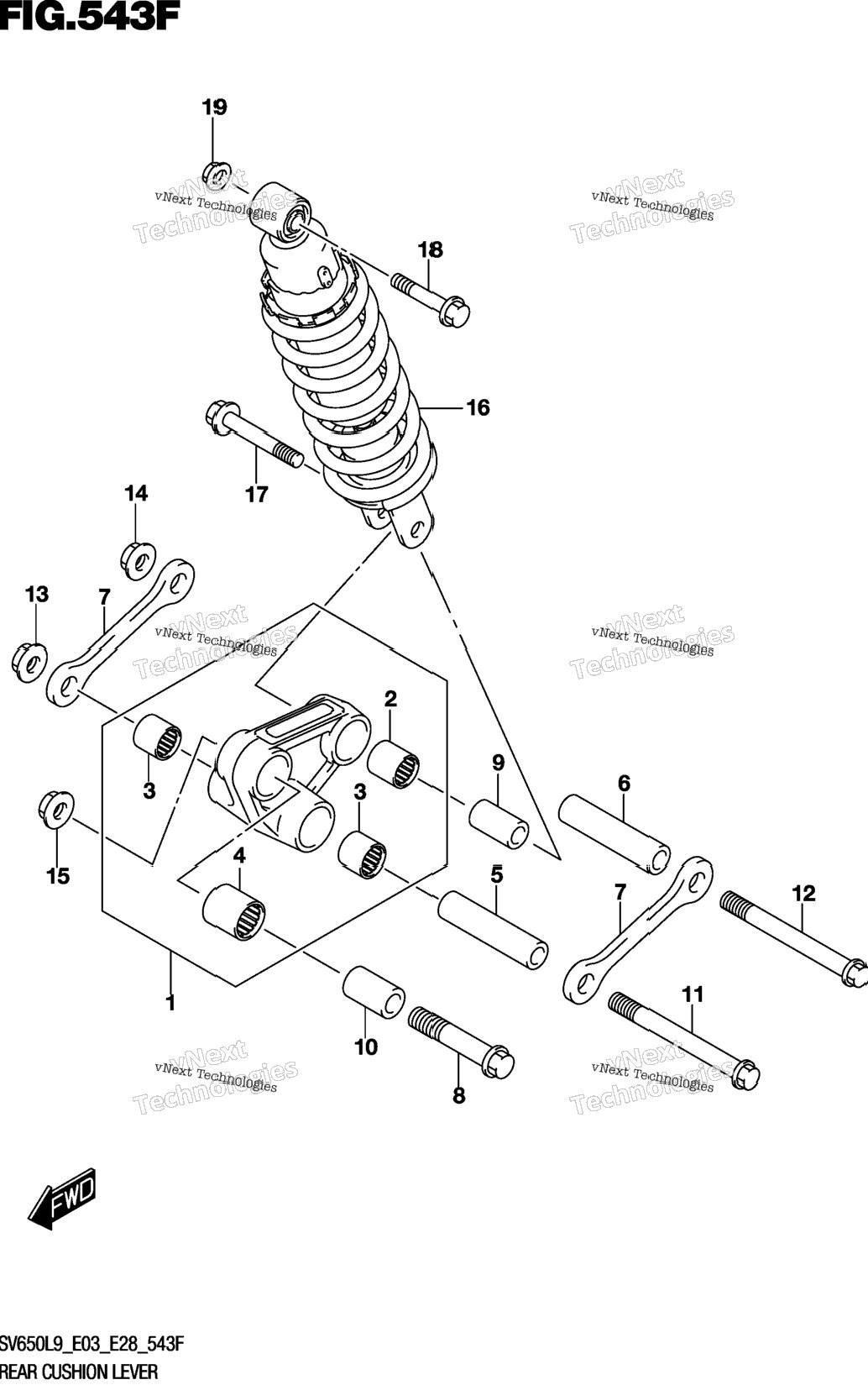 Rear Cushion Lever (Sv650xal9 E33)