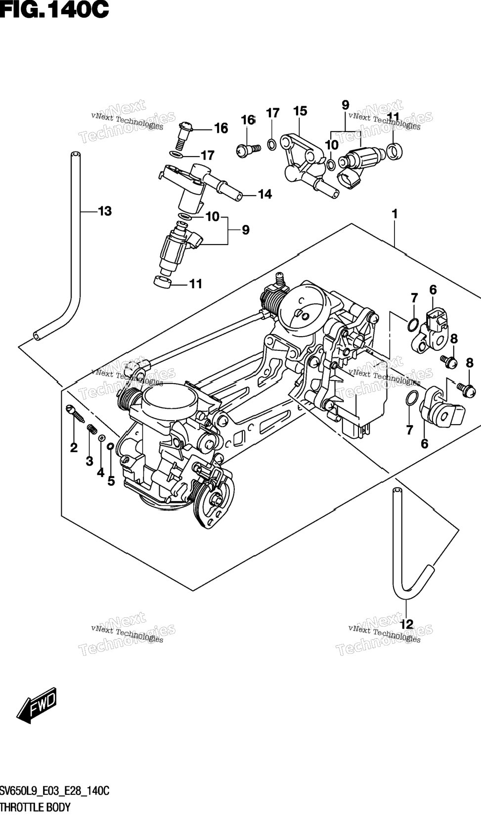 Throttle Body (Sv650al9 E28)
