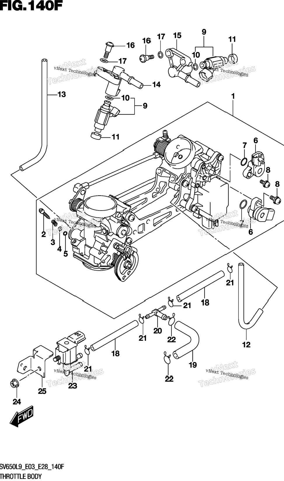 Throttle Body (Sv650xal9 E33)
