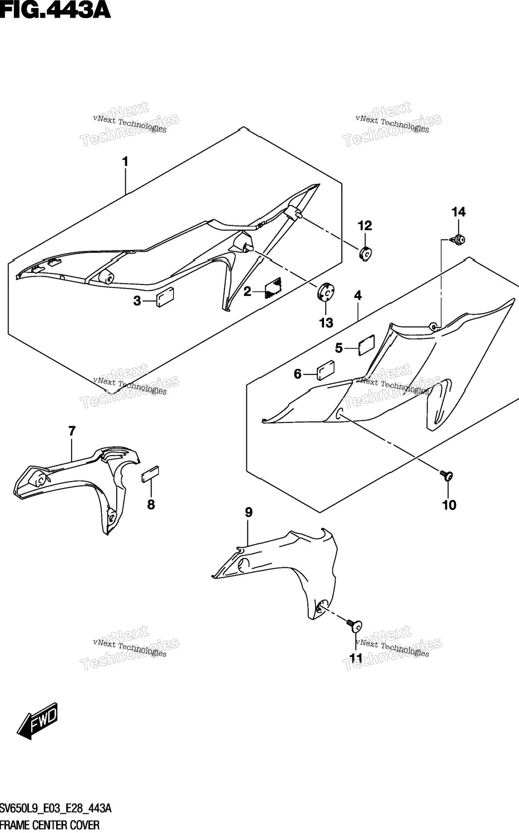 Frame Center Cover (Sv650l9 E03)