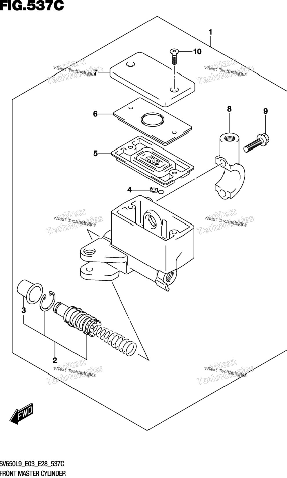 Front Master Cylinder (Sv650al9 E28)