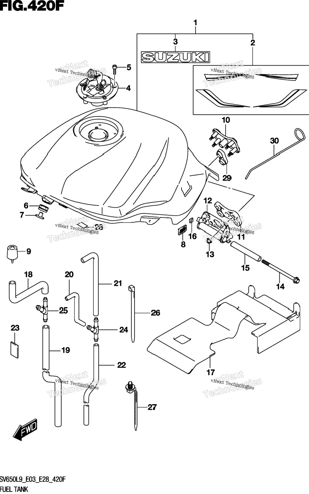 Fuel Tank (Sv650al9 E28) (For Agt)