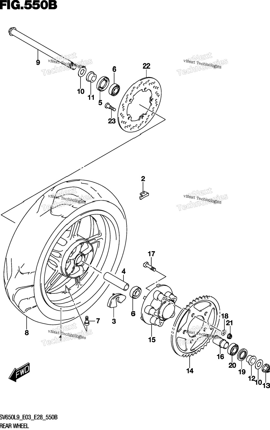 Rear Wheel (Sv650l9 E33)