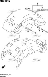 Нажмите для увеличения Rear Fender (Vl1500tl9 E03)