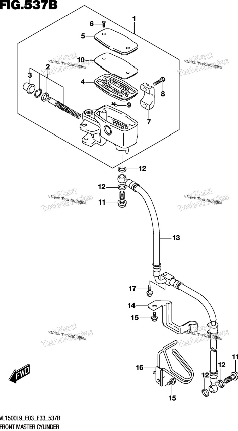 Front Master Cylinder (Vl1500bl9 E33)