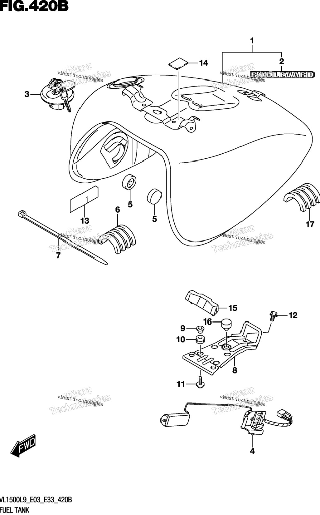 Fuel Tank (Vl1500bl9 E33)