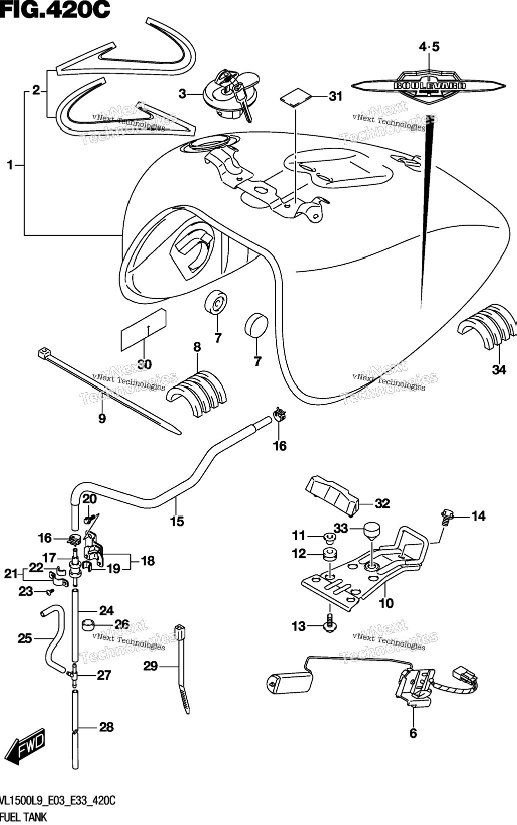 Fuel Tank (Vl1500tl9 E03)