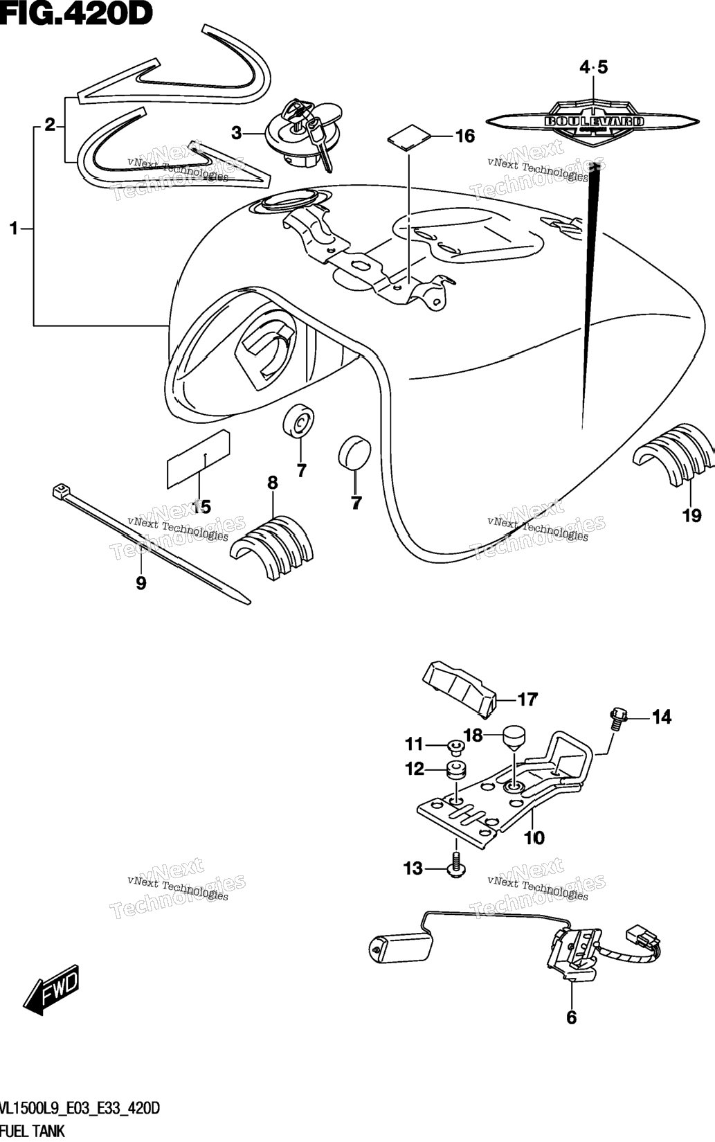 Fuel Tank (Vl1500tl9 E33)