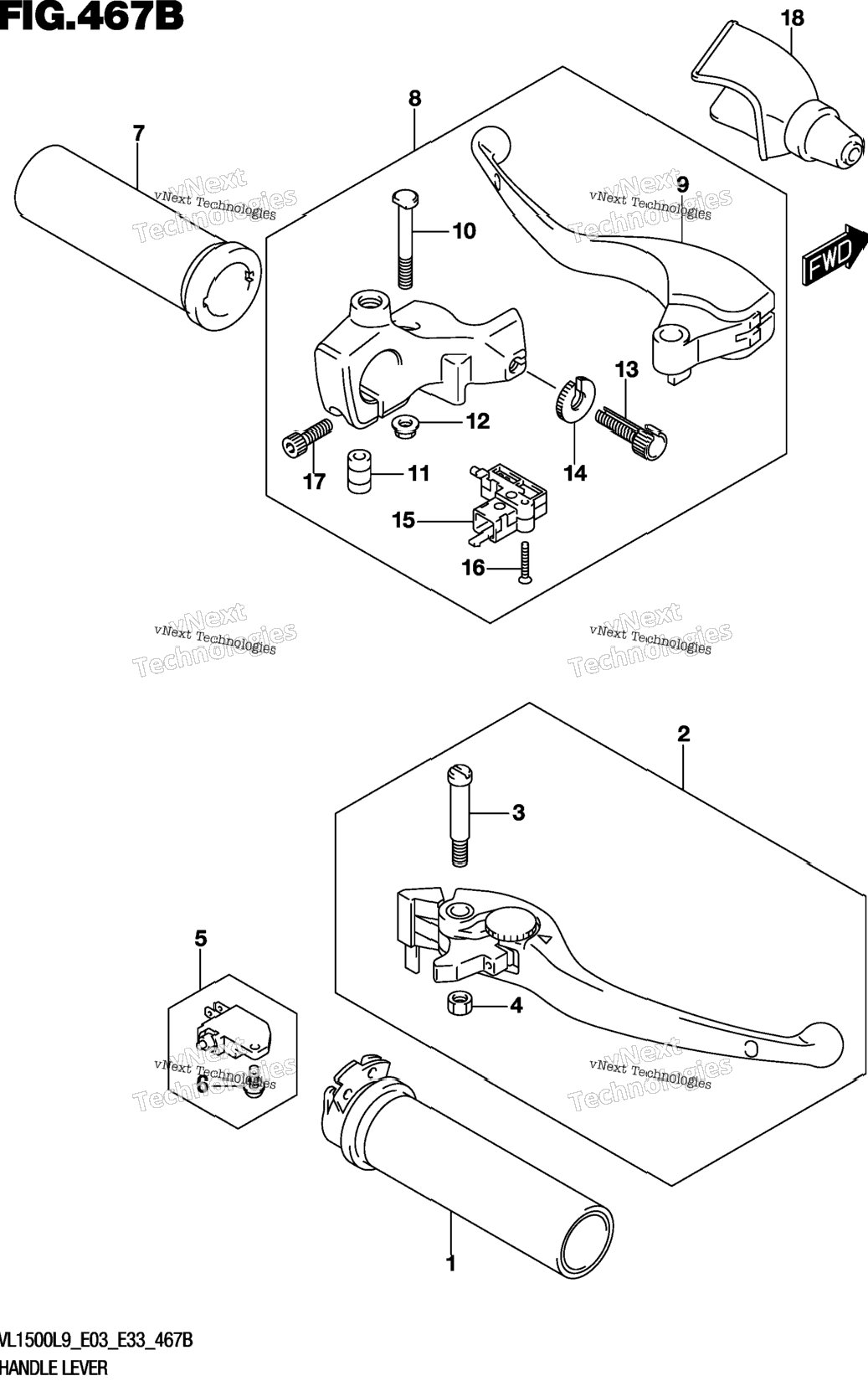 Handle Lever (Vl1500bl9 E33)