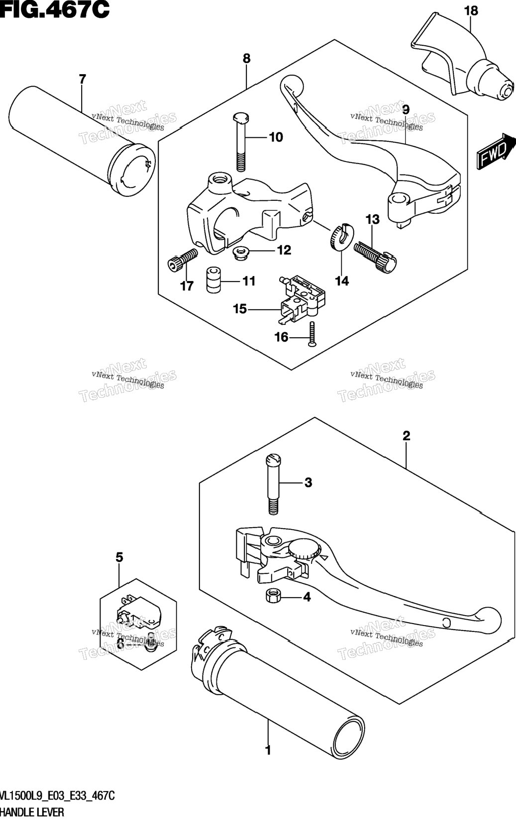 Handle Lever (Vl1500tl9 E03)