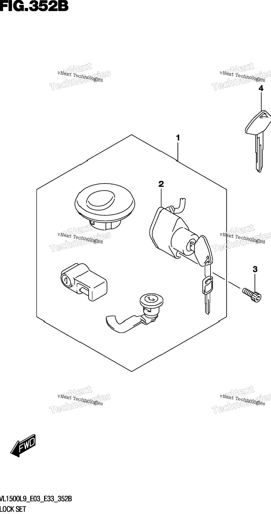Lock Set (Vl1500bl9 E33)