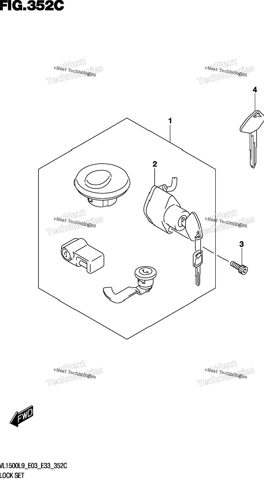 Lock Set (Vl1500tl9 E03)