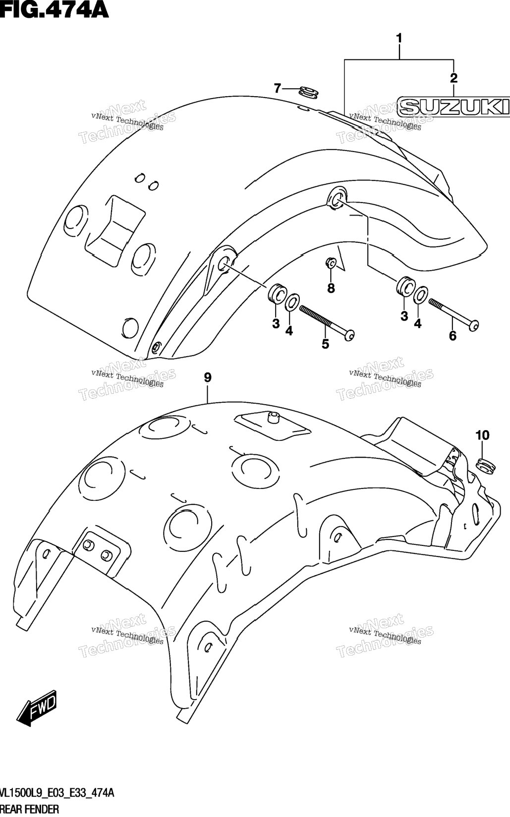 Rear Fender (Vl1500bl9 E03)