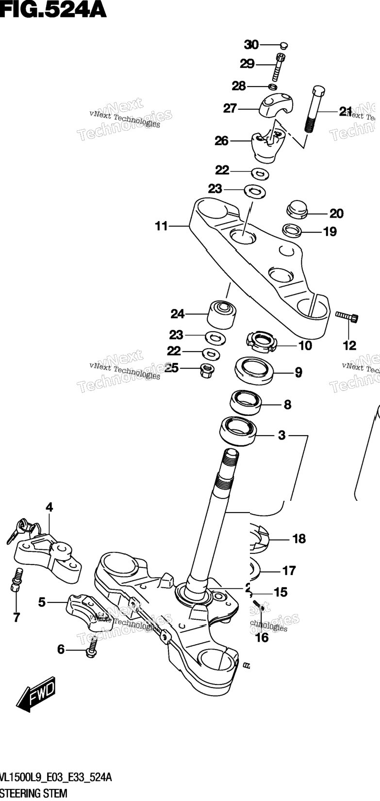 Steering Stem (Vl1500bl9 E03)