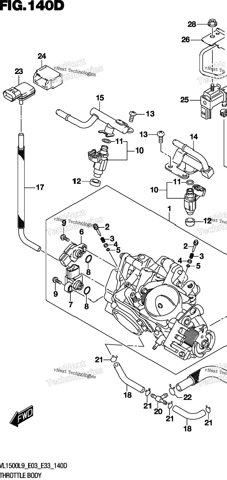 Throttle Body (Vl1500tl9 E33)