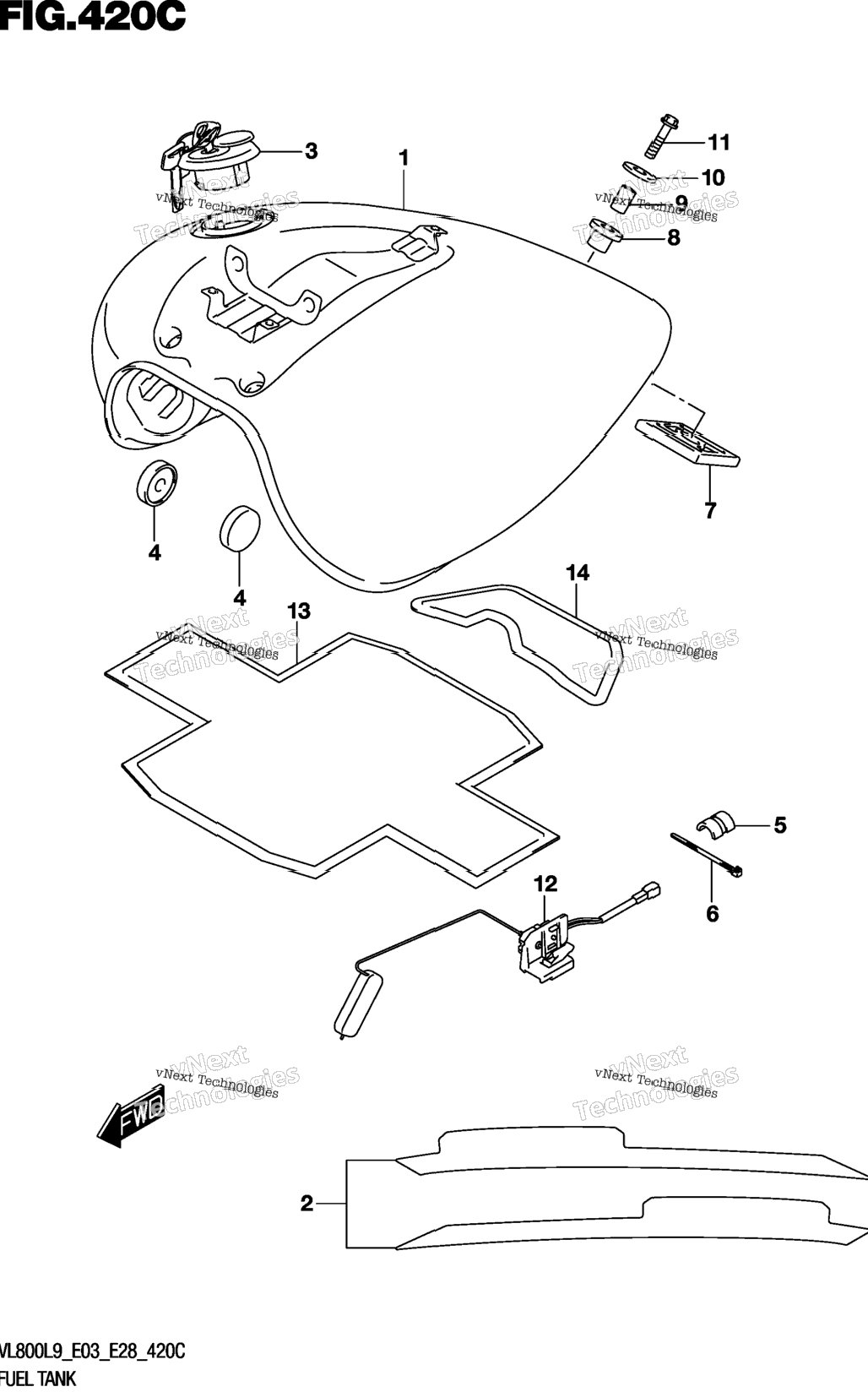 Fuel Tank (Vl800l9 E33)