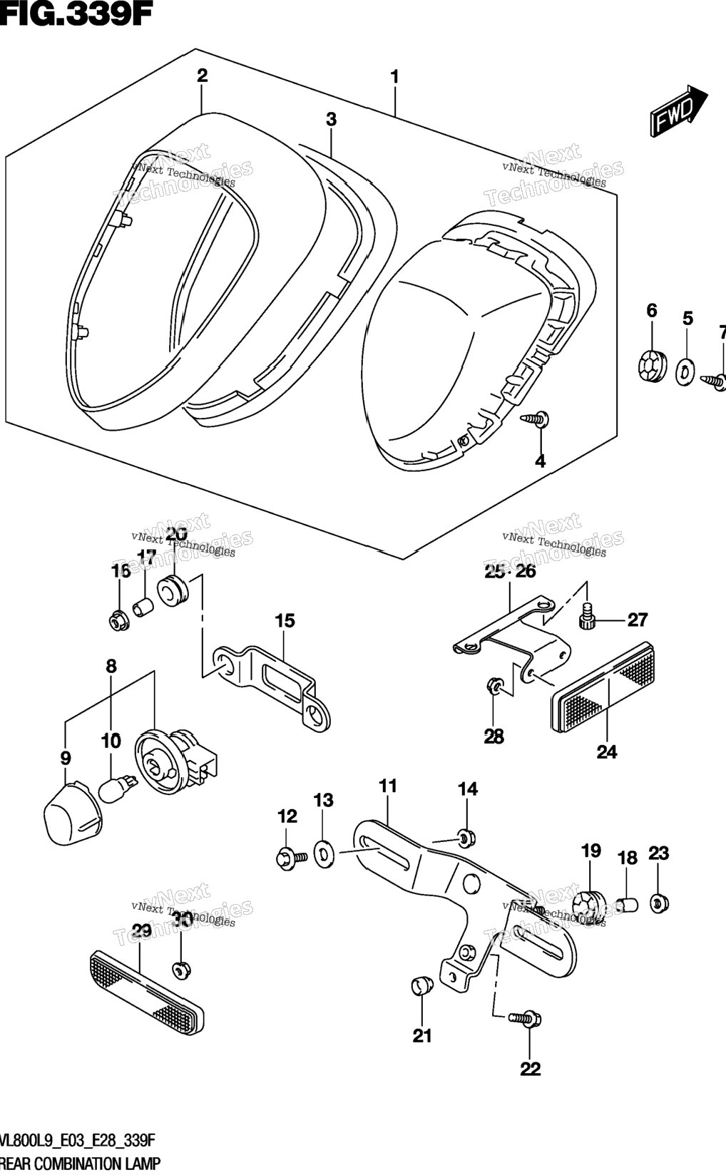 Rear Combination Lamp (Vl800tl9 E33)