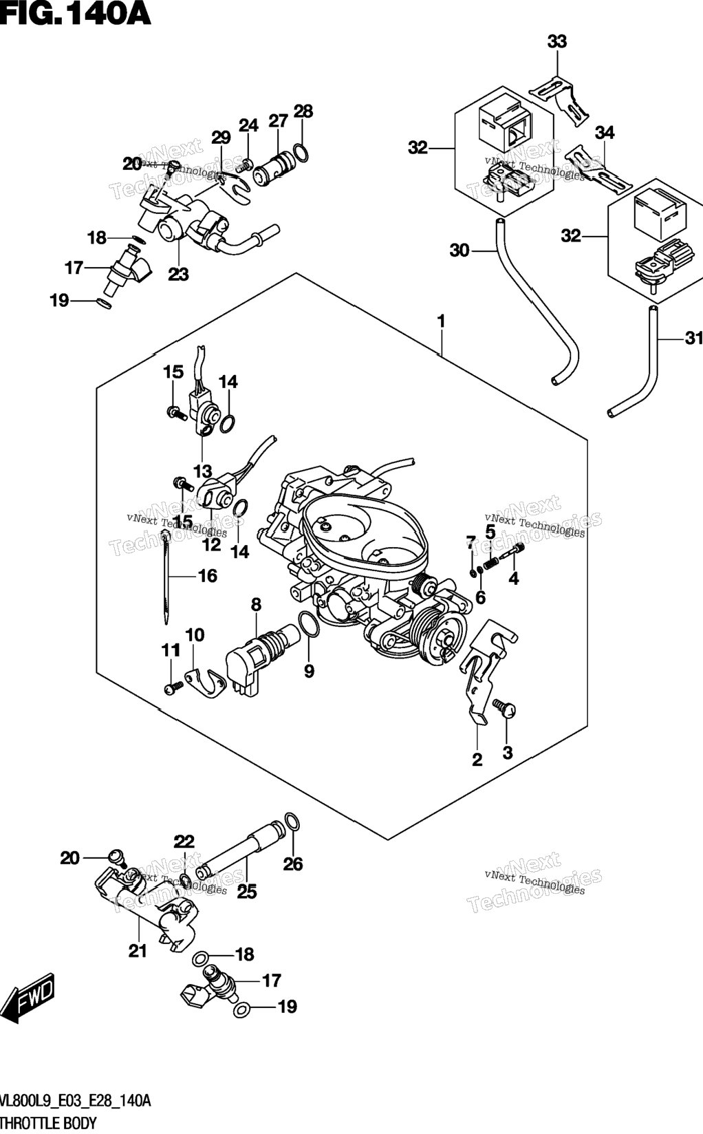 Throttle Body (Vl800l9 E03)
