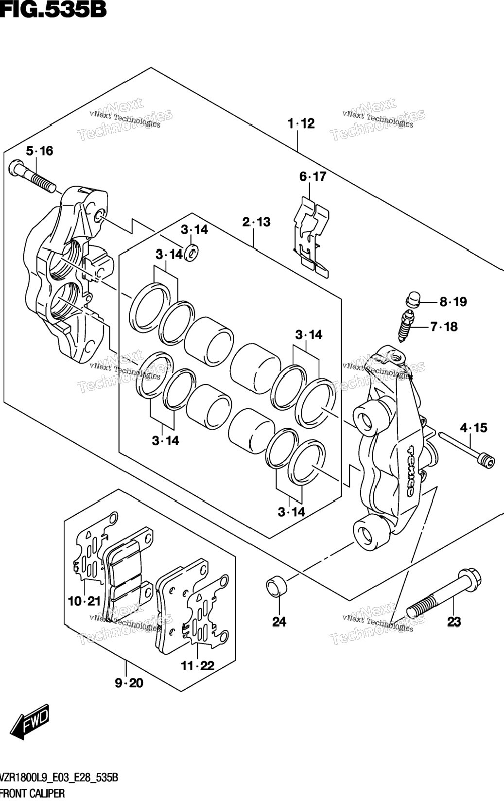 Front Caliper (Vzr1800bzl9 E03)