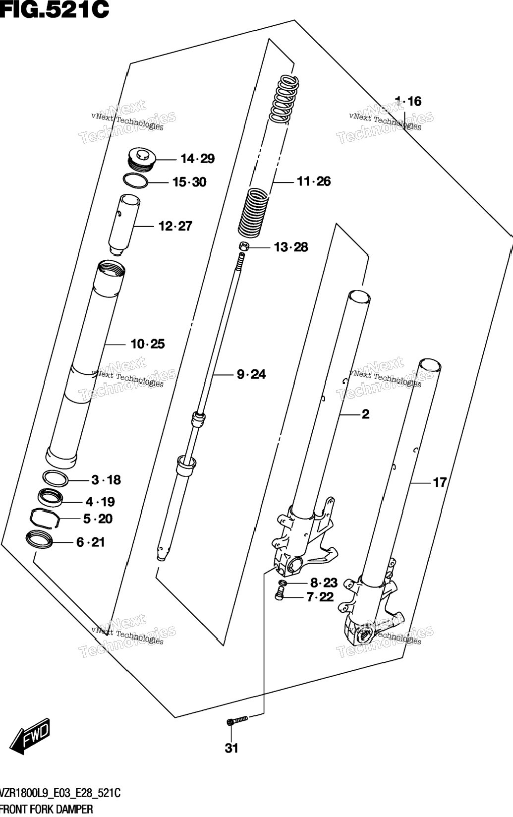 Front Fork Damper (Vzr1800bzl9 E28)