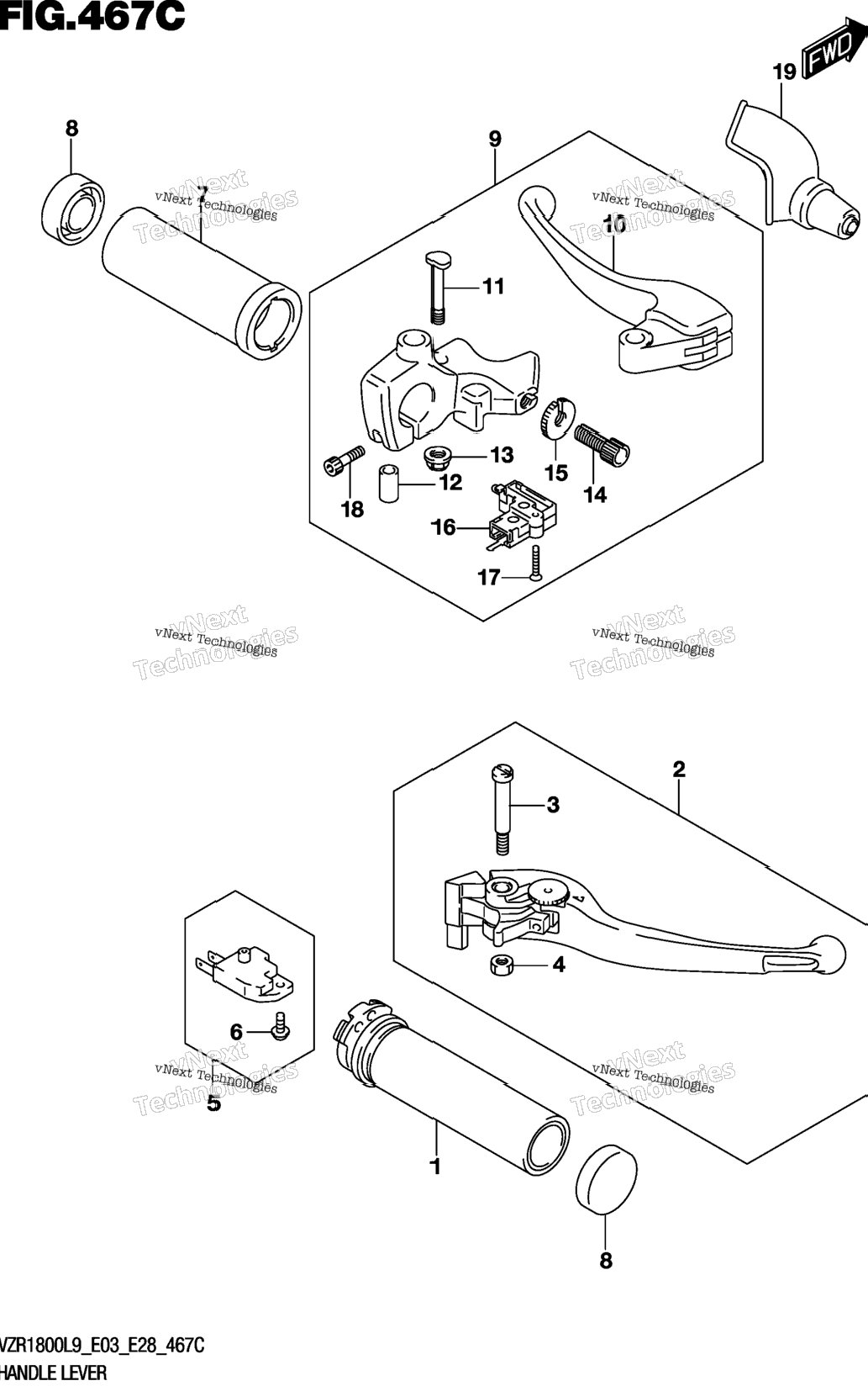 Handle Lever (Vzr1800bzl9 E28)
