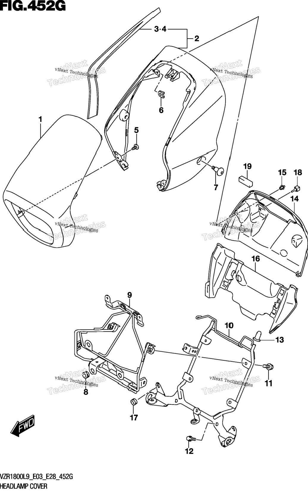 Headlamp Cover (Vzr1800bzl9 E33) (Av4)