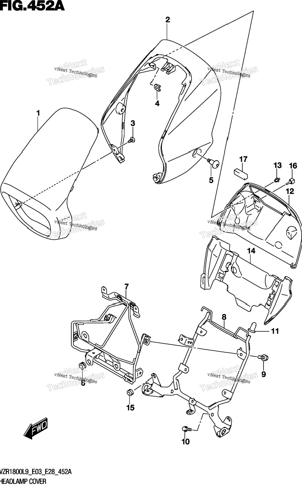 Headlamp Cover (Vzr1800l9 E28)