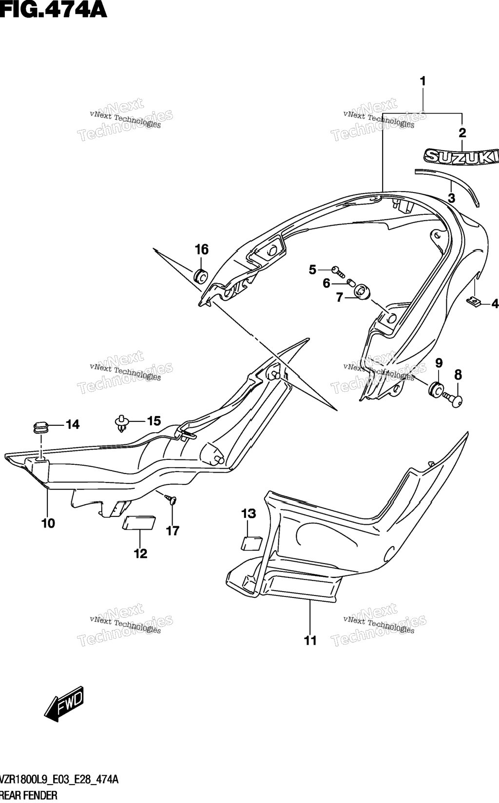 Rear Fender (Vzr1800l9 E28)