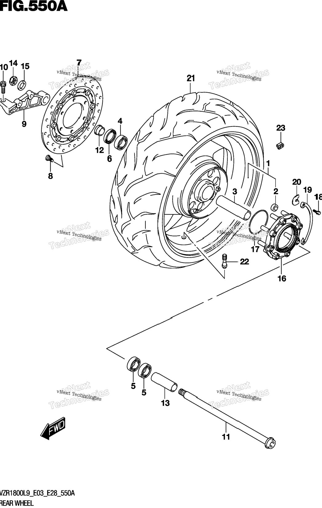 Rear Wheel (Vzr1800l9 E28)