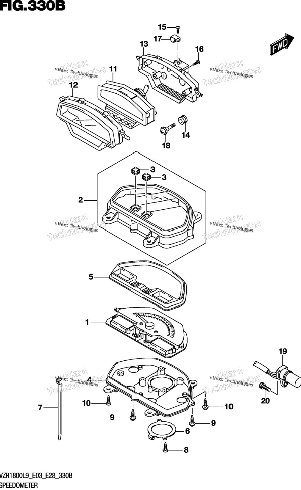 Speedometer (Vzr1800bzl9 E03)
